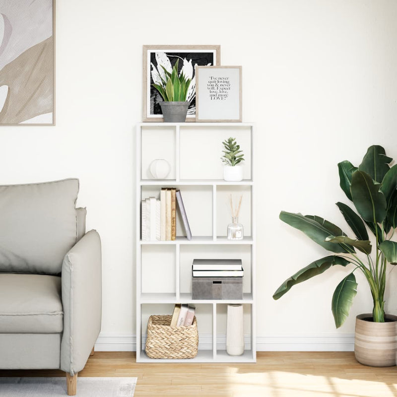 vidaXL fehér, rétegelt fa könyvespolc 60 x 20 x 120 cm