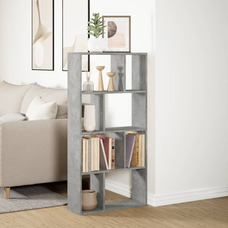 vidaXL betonszürke szerelt fa könyvespolc 60 x 20 x 120 cm