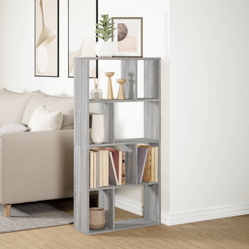vidaXL szürke sonoma színű szerelt fa könyvespolc 60 x 20 x 120 cm