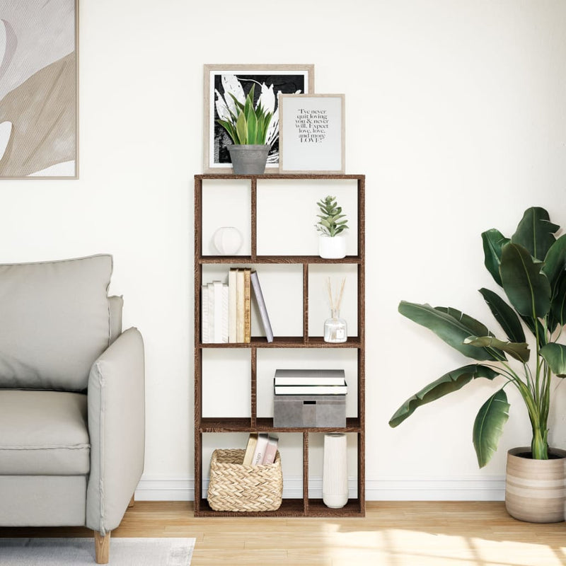 vidaXL barna tölgy színű szerelt fa könyvespolc 60 x 20 x 120 cm