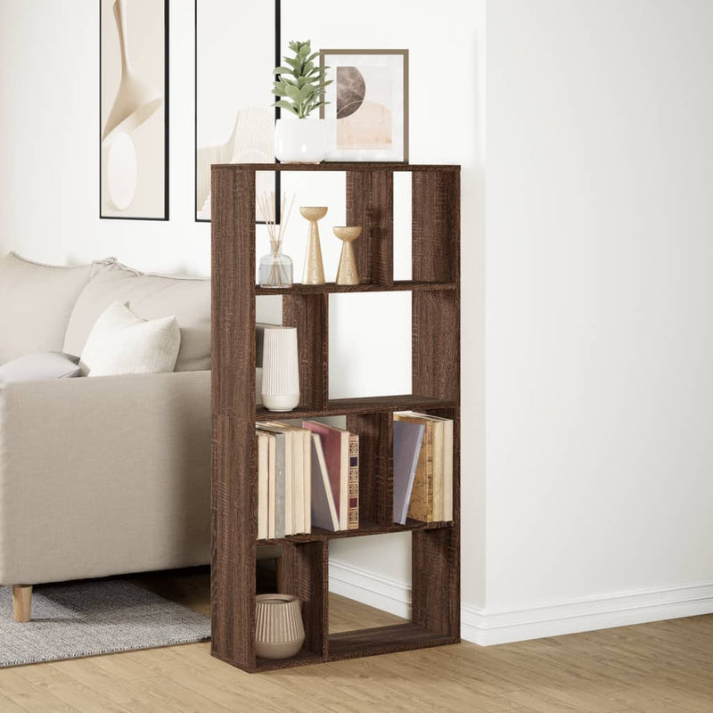 vidaXL barna tölgy színű szerelt fa könyvespolc 60 x 20 x 120 cm