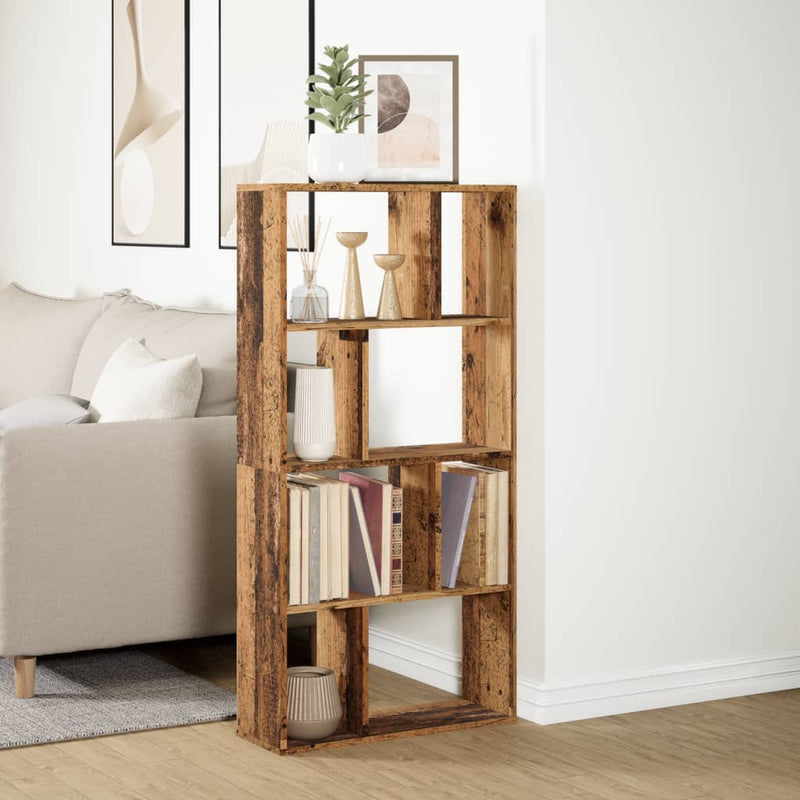 vidaXL antik fa színű szerelt fa könyvespolc 60 x 20 x 120 cm