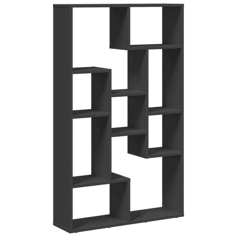 vidaXL fekete szerelt fa könyvszekrény 72 x 20 x 120 cm