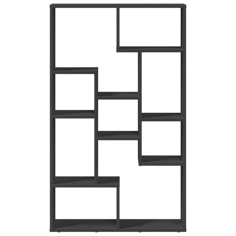 vidaXL fekete szerelt fa könyvszekrény 72 x 20 x 120 cm