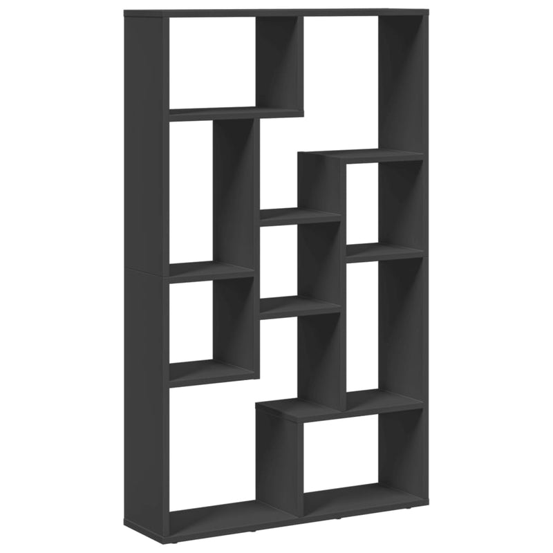 vidaXL fekete szerelt fa könyvszekrény 72 x 20 x 120 cm