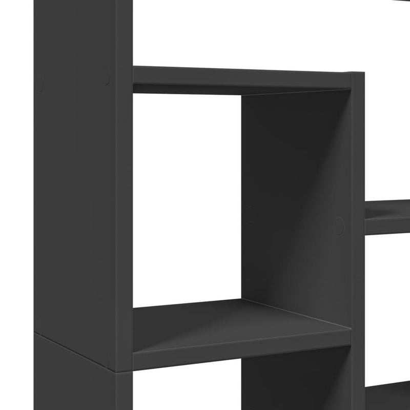vidaXL fekete szerelt fa könyvszekrény 72 x 20 x 120 cm