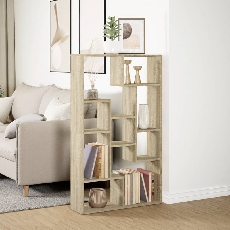 vidaXL sonoma tölgy színű szerelt fa könyvespolc 72 x 20 x 120 cm
