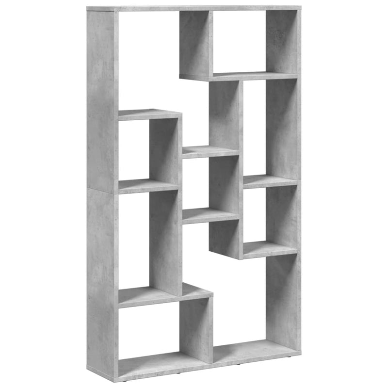 vidaXL betonszürke szerelt fa könyvespolc 72 x 20 x 120 cm