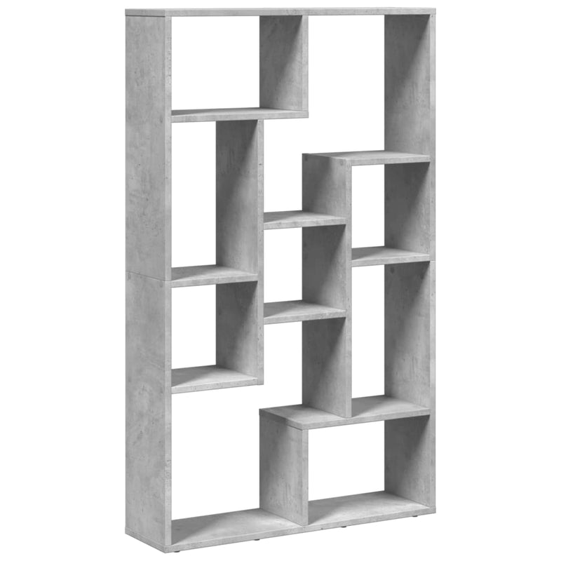 vidaXL betonszürke szerelt fa könyvespolc 72 x 20 x 120 cm