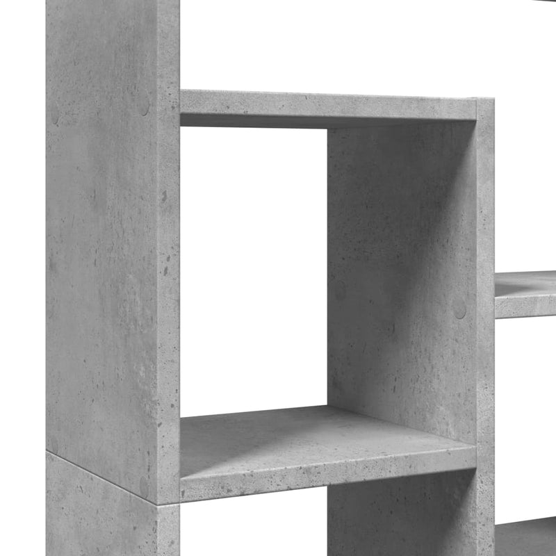 vidaXL betonszürke szerelt fa könyvespolc 72 x 20 x 120 cm