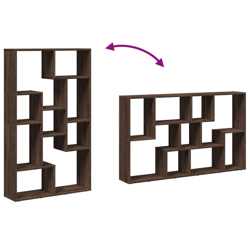 vidaXL barna tölgy színű szerelt fa könyvespolc 72 x 20 x 120 cm