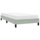 vidaXL ágykeret matrac nélkül Világosszürke 80x210 cm bársony