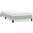 vidaXL ágykeret matrac nélkül Világosszürke 80x210 cm bársony