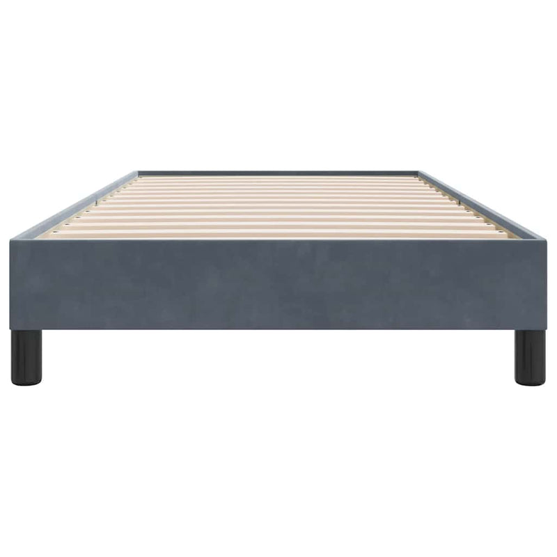 vidaXL sötétszürke bársony ágykeret matrac nélkül 80x210 cm