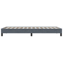 vidaXL sötétszürke bársony ágykeret matrac nélkül 80x210 cm