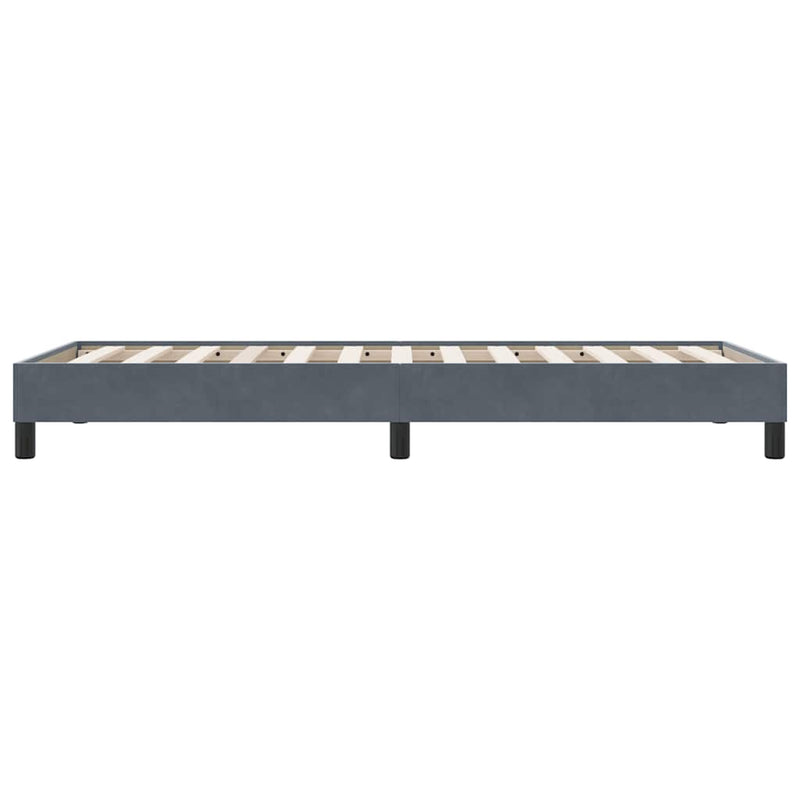 vidaXL sötétszürke bársony ágykeret matrac nélkül 80x210 cm