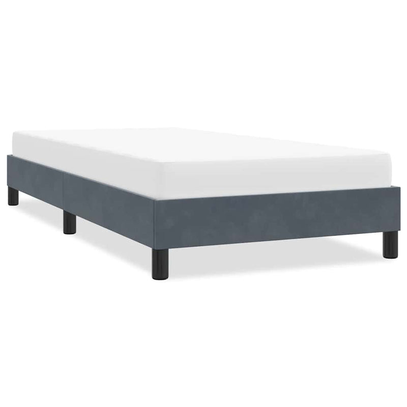 vidaXL sötétszürke bársony ágykeret matrac nélkül 80x210 cm