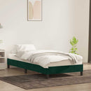 vidaXL sötétzöld bársony ágykeret matrac nélkül 80x210 cm