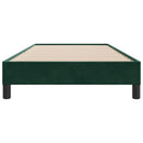 vidaXL sötétzöld bársony ágykeret matrac nélkül 80x210 cm