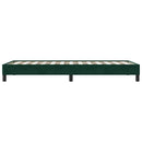 vidaXL sötétzöld bársony ágykeret matrac nélkül 80x210 cm
