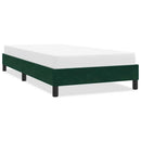 vidaXL sötétzöld bársony ágykeret matrac nélkül 80x210 cm