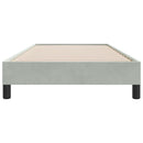 vidaXL világosszürke bársony ágykeret matrac nélkül 90x210 cm