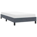 vidaXL sötétszürke bársony ágykeret matrac nélkül 90x210 cm