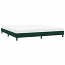 vidaXL sötétzöld bársony ágykeret matrac nélkül 180x210 cm