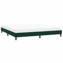 vidaXL sötétzöld bársony ágykeret matrac nélkül 200x210 cm