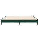 vidaXL sötétzöld bársony ágykeret matrac nélkül 200x210 cm