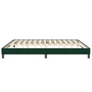 vidaXL sötétzöld bársony ágykeret matrac nélkül 200x210 cm