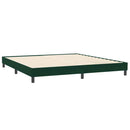 vidaXL sötétzöld bársony ágykeret matrac nélkül 200x210 cm