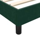 vidaXL sötétzöld bársony ágykeret matrac nélkül 200x210 cm