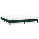 vidaXL sötétzöld bársony ágykeret matrac nélkül 200x210 cm