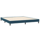 vidaXL sötétkék bársony ágykeret matrac nélkül 200x210 cm