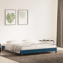 vidaXL sötétkék bársony ágykeret matrac nélkül 200x210 cm