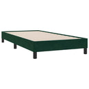 vidaXL sötétzöld bársony ágykeret matrac nélkül 80x220 cm