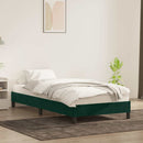 vidaXL sötétzöld bársony ágykeret matrac nélkül 80x220 cm
