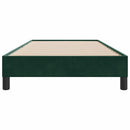 vidaXL sötétzöld bársony ágykeret matrac nélkül 80x220 cm