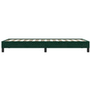 vidaXL sötétzöld bársony ágykeret matrac nélkül 80x220 cm