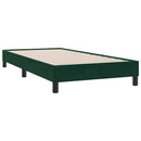 vidaXL sötétzöld bársony ágykeret matrac nélkül 80x220 cm