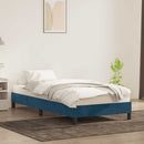 vidaXL sötétkék bársony ágykeret matrac nélkül 90x220 cm