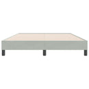vidaXL világosszürke bársony ágykeret matrac nélkül 140 x 220 cm