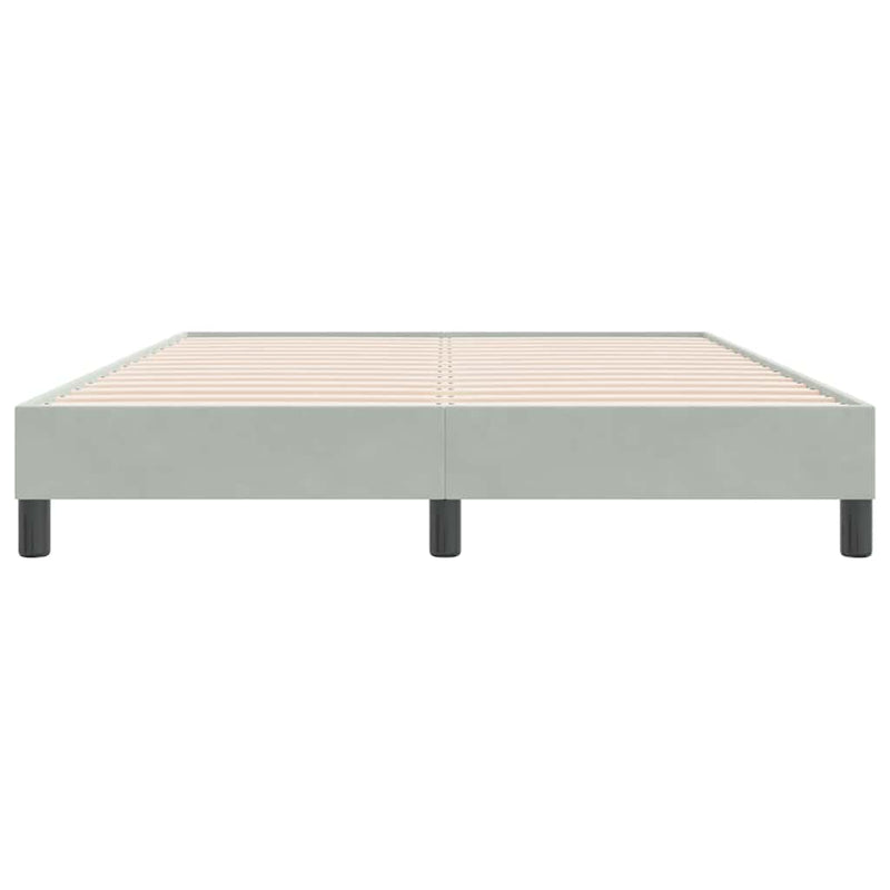 vidaXL világosszürke bársony ágykeret matrac nélkül 140 x 220 cm