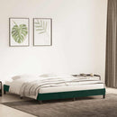 vidaXL sötétzöld bársony ágykeret matrac nélkül 180x220 cm