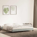 vidaXL világosszürke bársony ágykeret matrac nélkül 200x220 cm