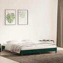 vidaXL sötétzöld bársony ágykeret matrac nélkül 200x220 cm