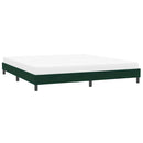 vidaXL sötétzöld bársony ágykeret matrac nélkül 200x220 cm