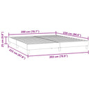 vidaXL sötétzöld bársony ágykeret matrac nélkül 200x220 cm