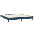 vidaXL sötétkék bársony ágykeret matrac nélkül 200x220 cm
